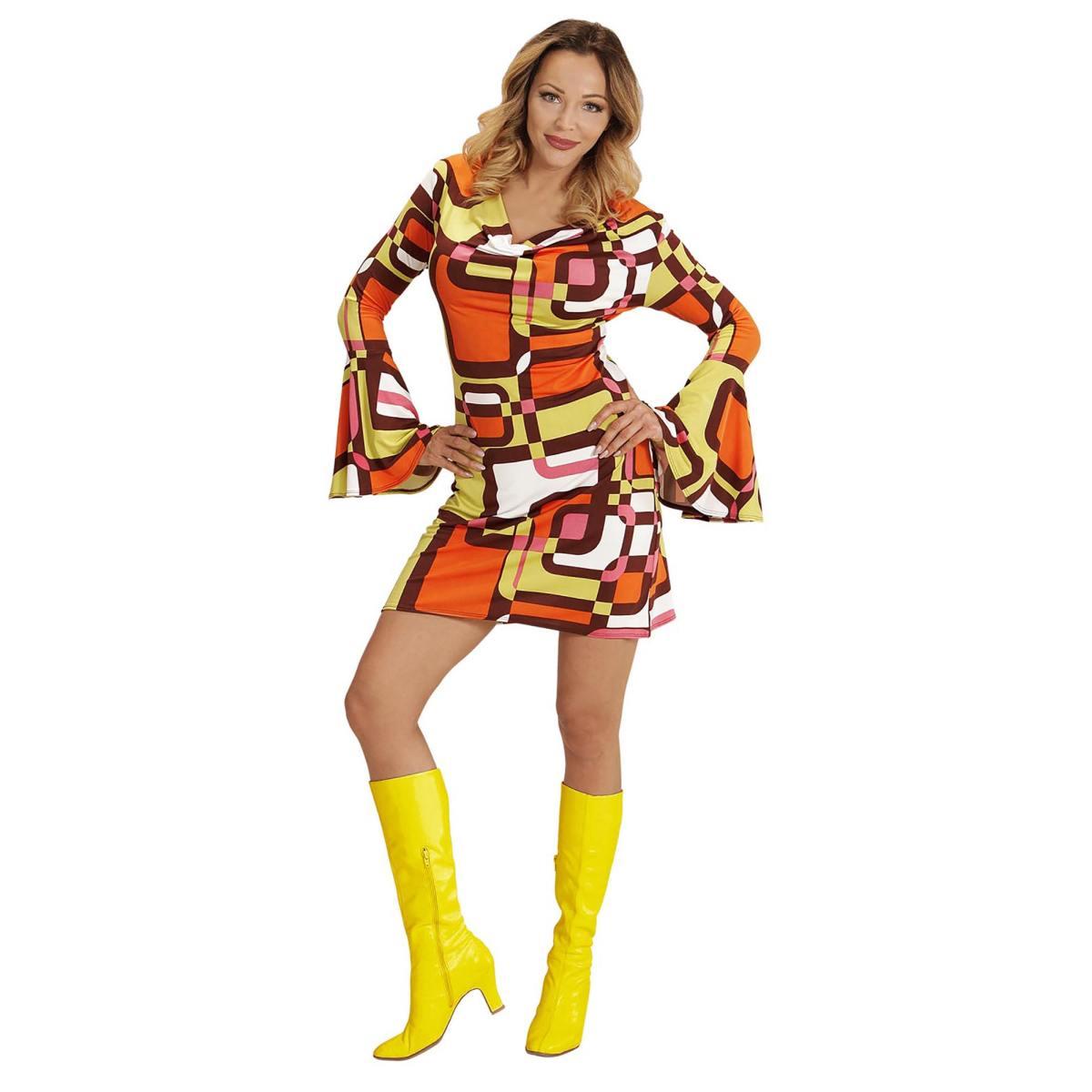 Costume Abito Anni '70/'80 Verde Quadri Tubes |Widmann
