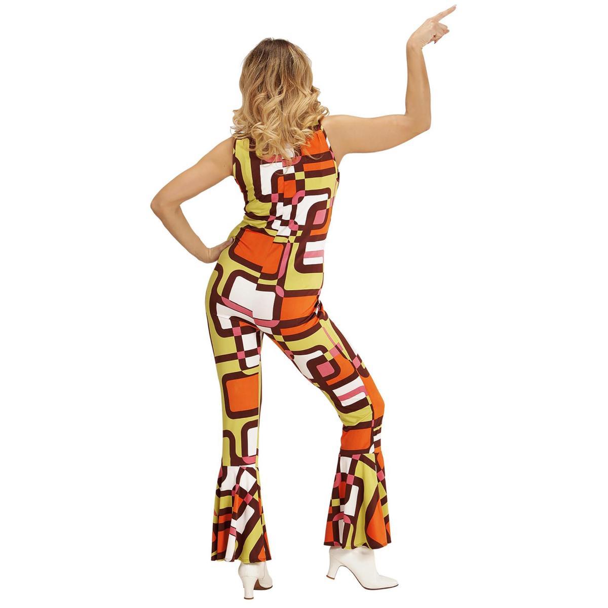 Costume Tuta Disco Anni '70 Tubes Arancio |Widmann