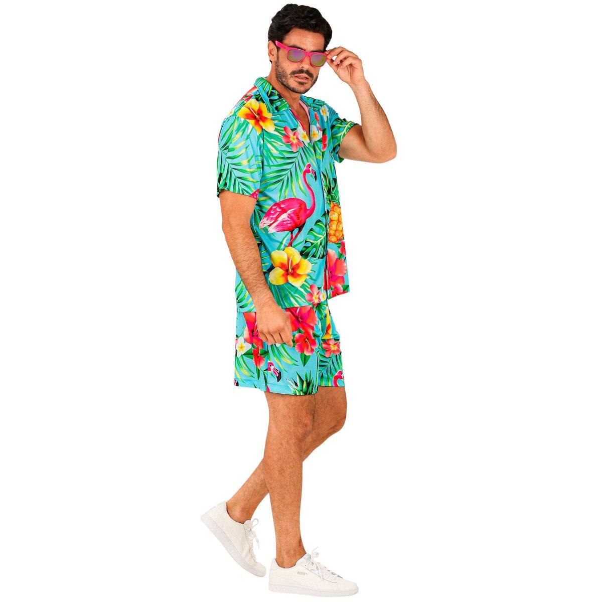 Costume Completo Summer Party Hawaii Azzurro |Widmann