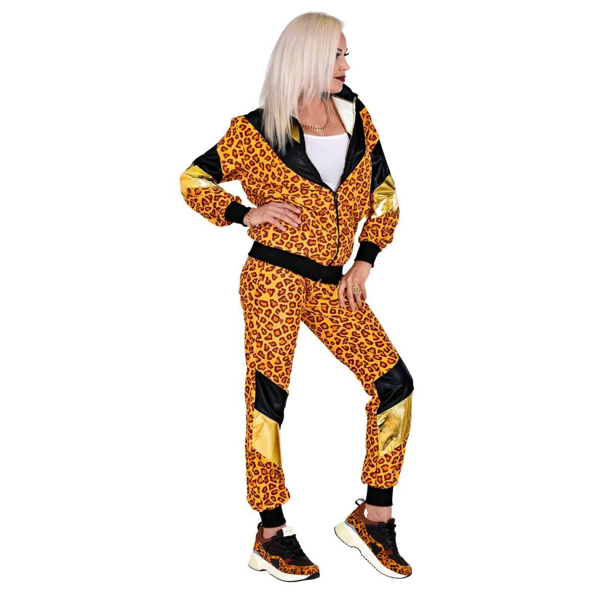 Costume Tuta Anni '70/'80 Dance Leopardata |Widmann