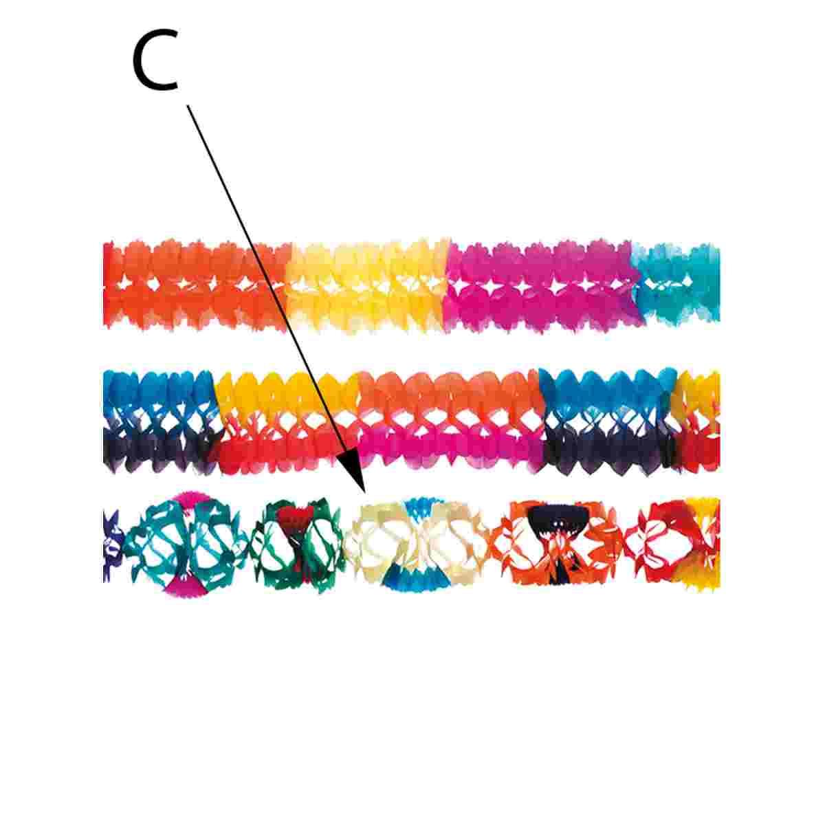 Festone Party Color Mt.3 Assoertito 3 Modelli |Carnival Toys
