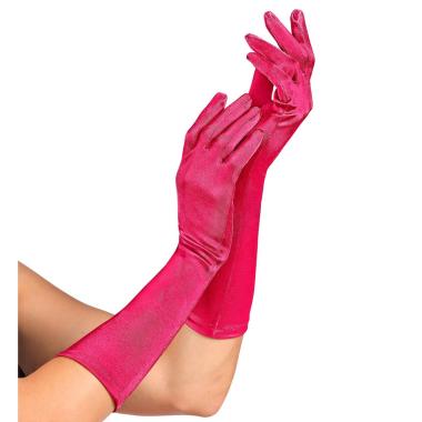 Guanti Lunghi Rosa Fucsia Satinati cm.40 |Widmann