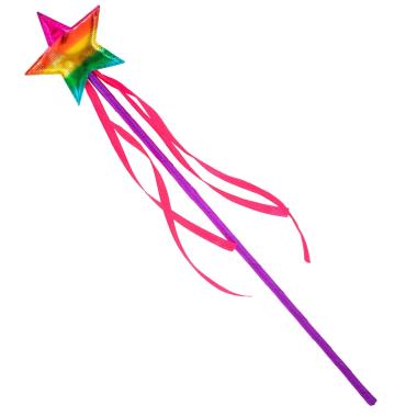Bacchetta Fata Arcobaleno Con Stella cm.39,5 |Widmann