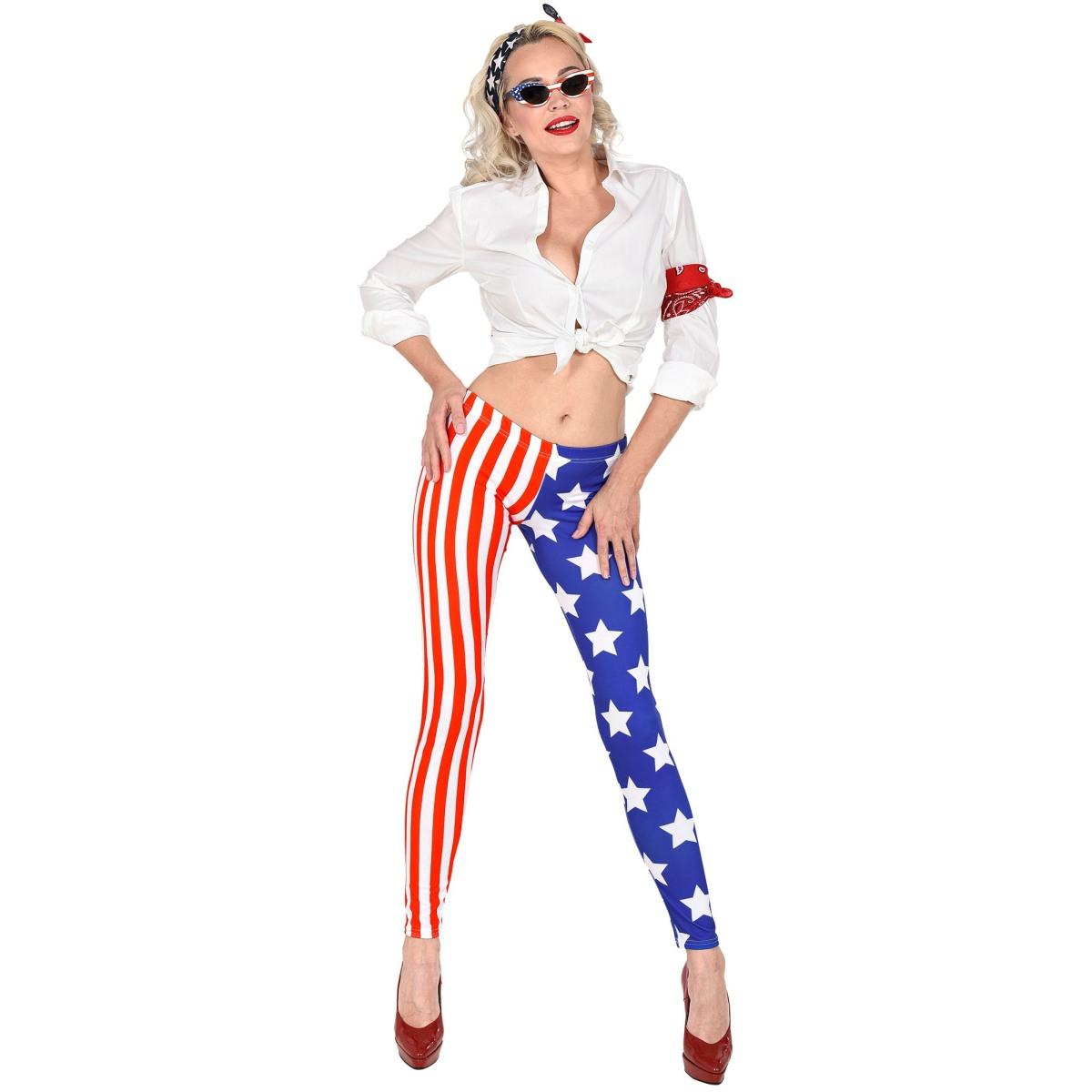 Leggins U.S.A. Con Stelle E Strisce |Widmann