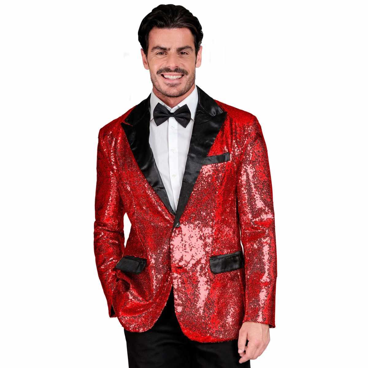 Giacca Rossa Paillettes con Bavero |Widmann