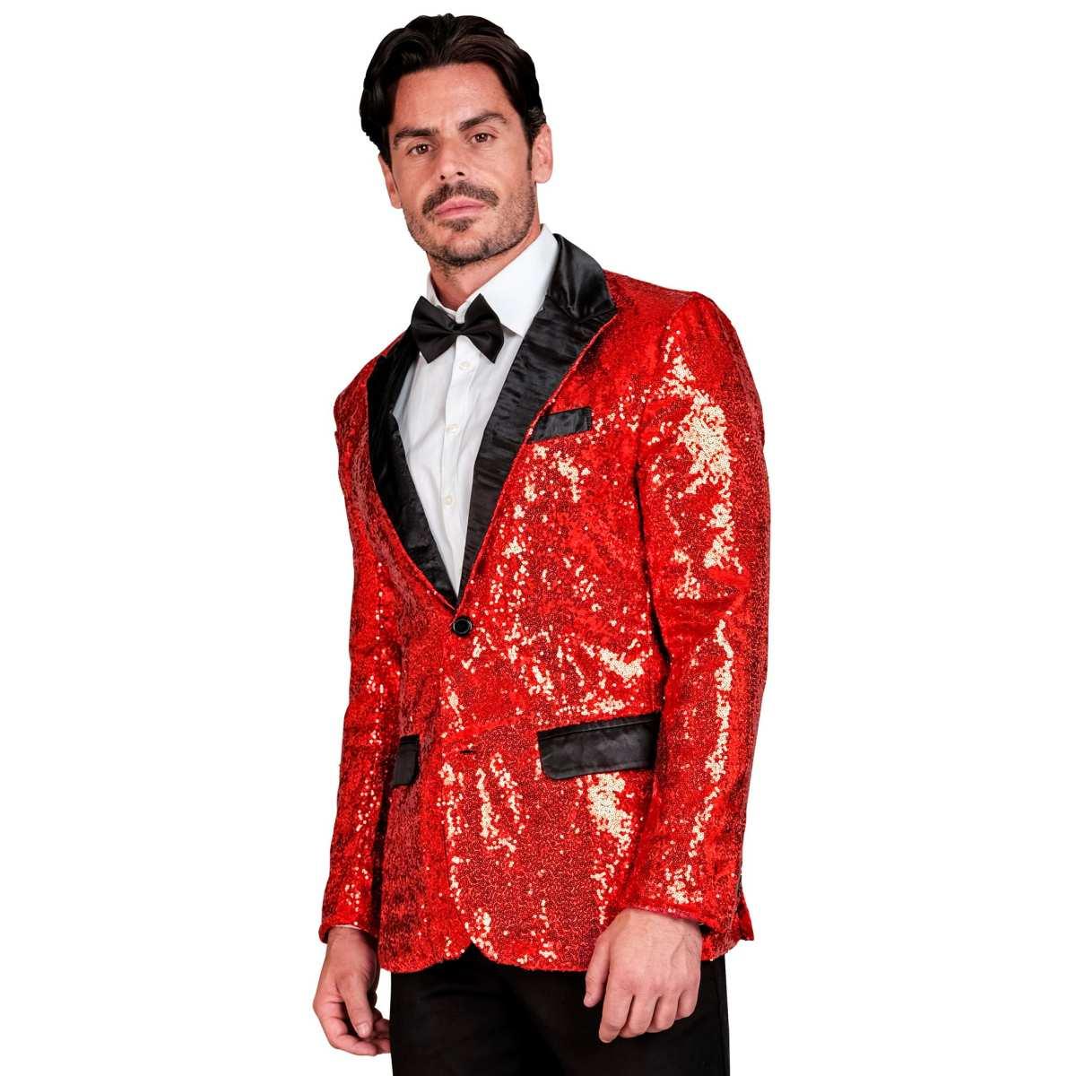 Giacca Rossa Paillettes con Bavero |Widmann