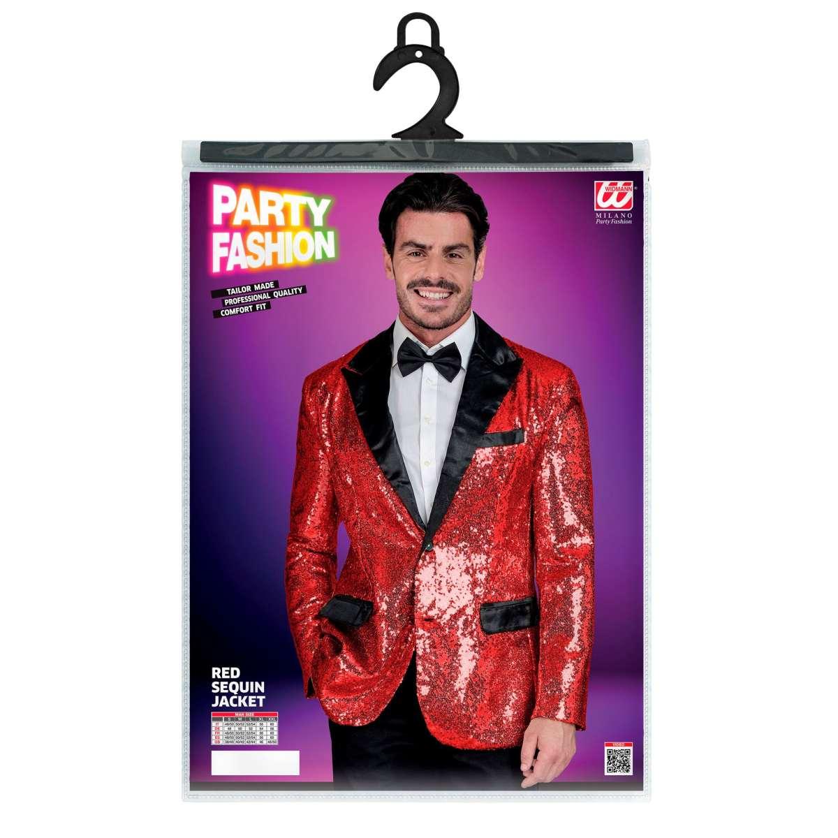 Giacca Rossa Paillettes con Bavero |Widmann