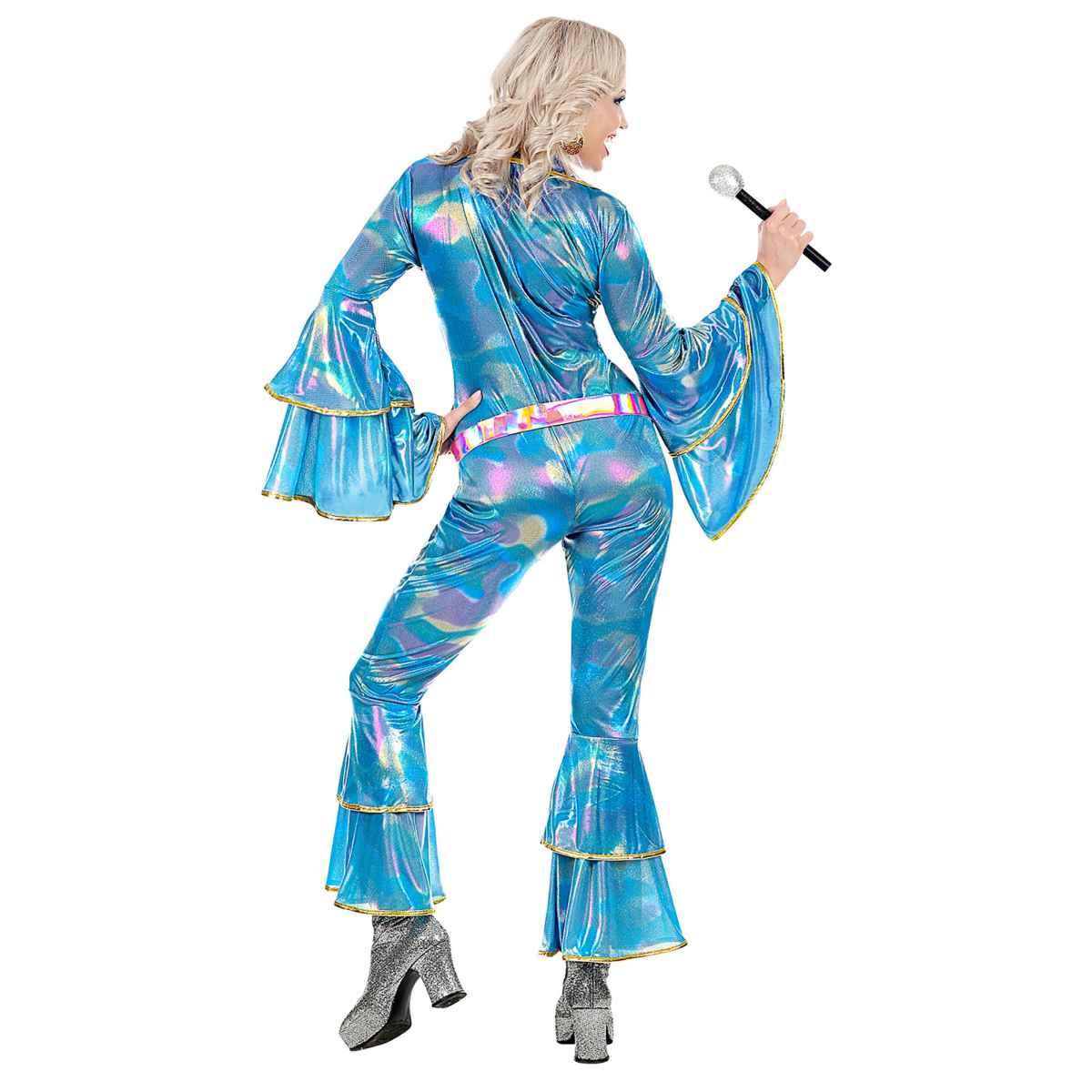 Costume Tuta Disco Anni '70 Azzurra |Widmann