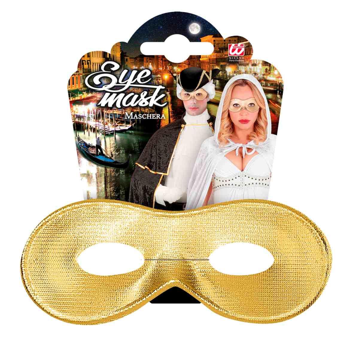 Maschera Viso Domino Tessuto Argento |Widmann