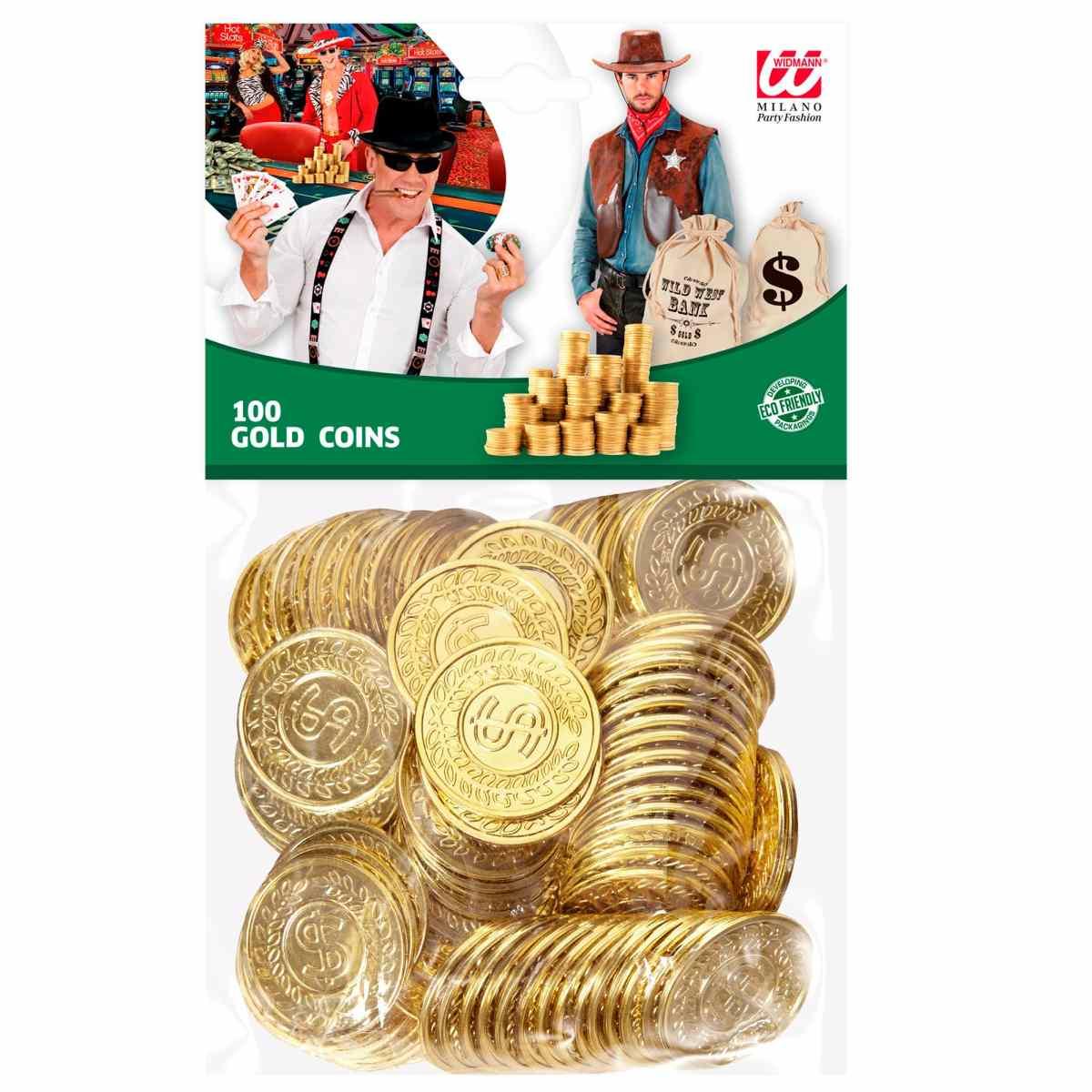 Monete oro pvc 100 pz