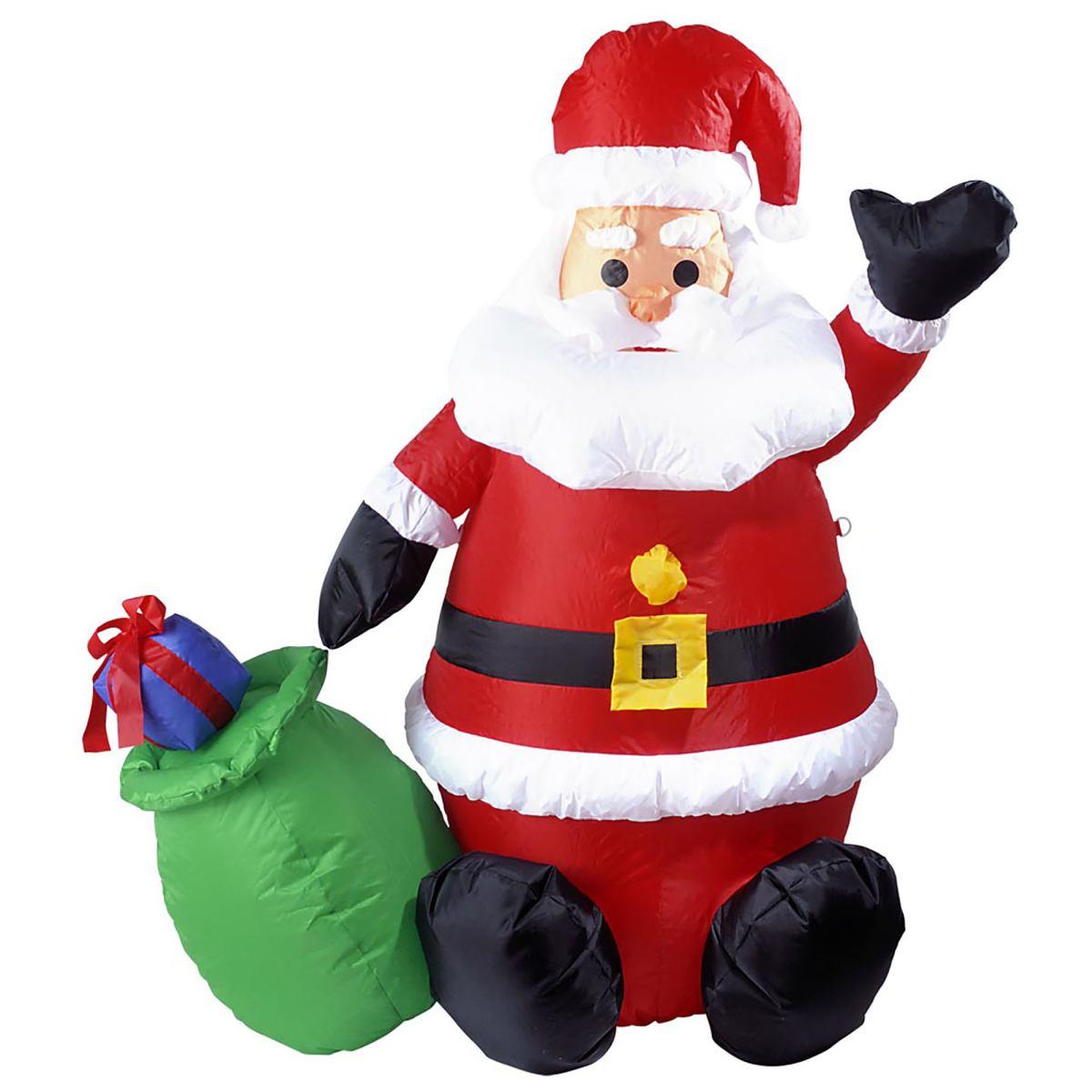 Decorazione Babbo Natale Gonfiabile con Sacco cm.122 |Widmann