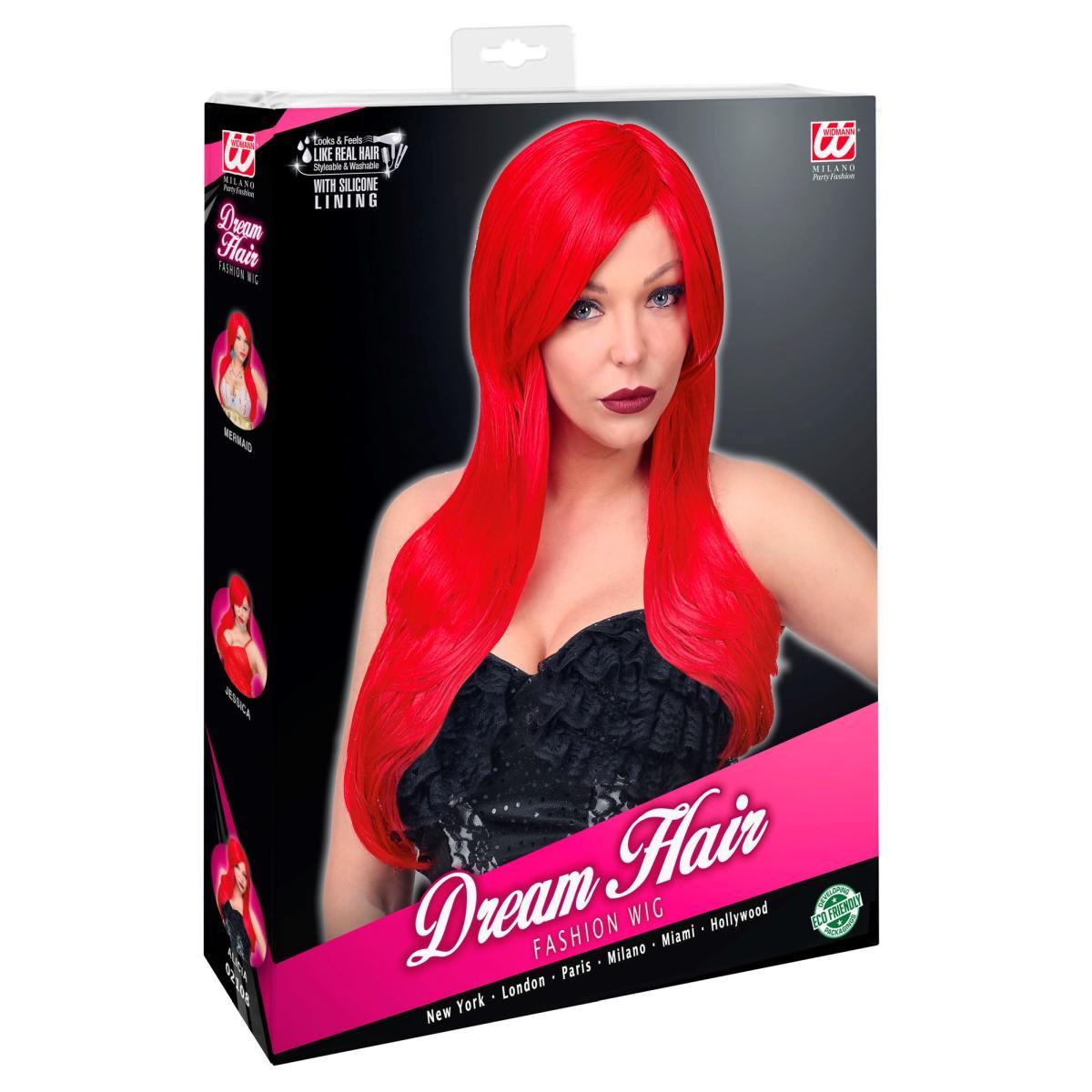 Parrucca Dream Alicia Rossa Liscia Con Frangia |Widmann