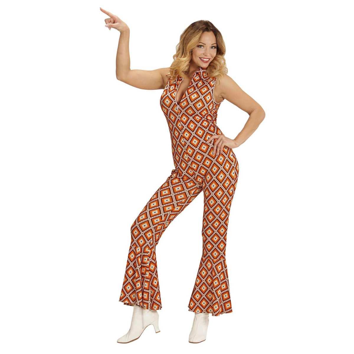 Costume Tuta Disco Anni '70 Rombi |Widmann