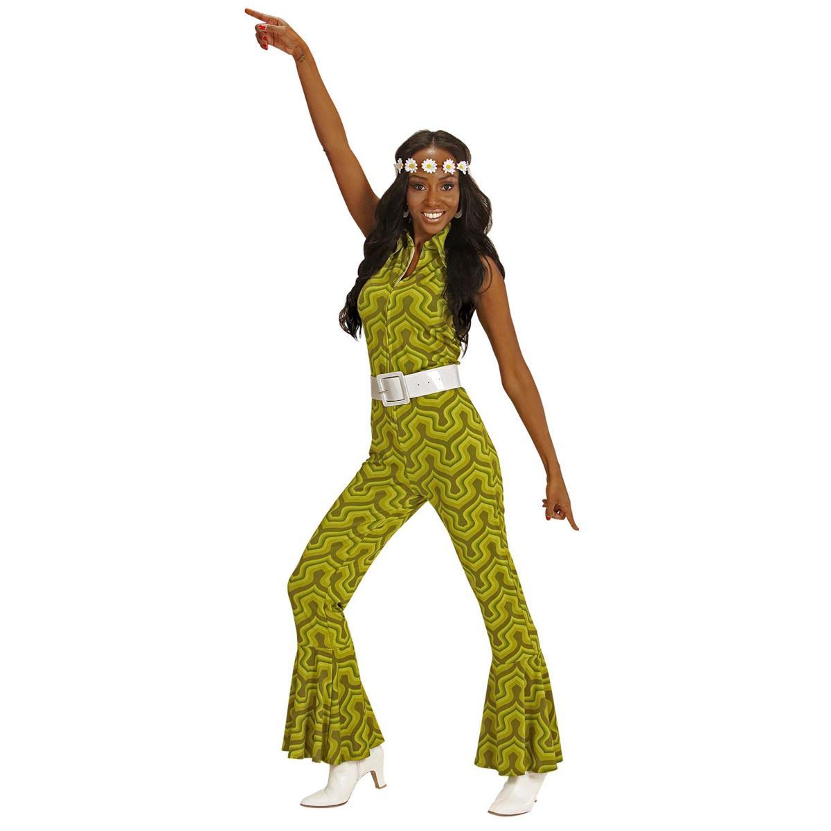 Costume Tuta Disco Anni '70 Verde |Widmann