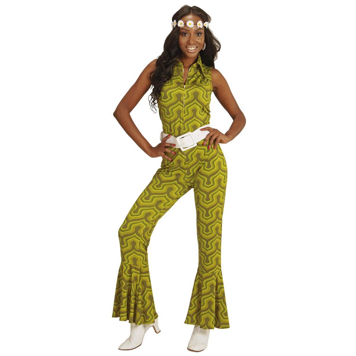 Costume Tuta Disco Anni '70 Verde |Widmann
