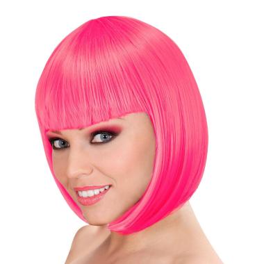 Parrucca Caschetto Lou Lou Rosa Con Frangia |Widmann
