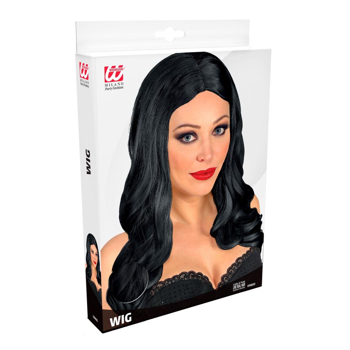 Parrucca Roxy Mossa Nera Lunga |Widmann