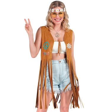 Costume Gilet Marrone con Frange |Widmann