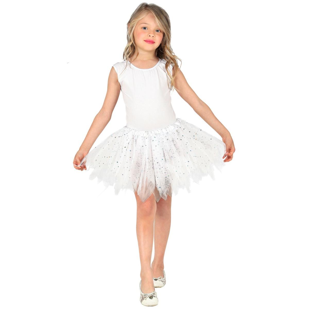 Gonna cm.30 Bianca Tulle con Brillantini |Widmann