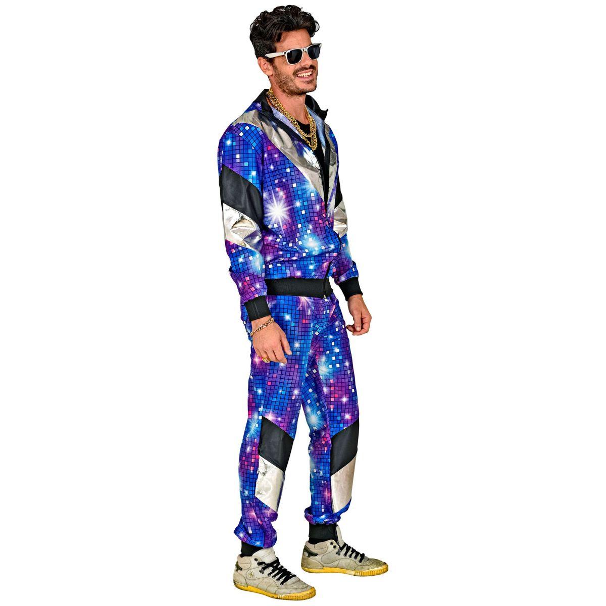 Costume Tuta Anni '70/'80 Dance Blu |Widmann