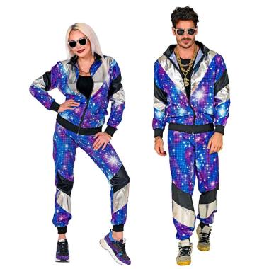 Costume Tuta Anni '70/'80 Dance Blu |Widmann