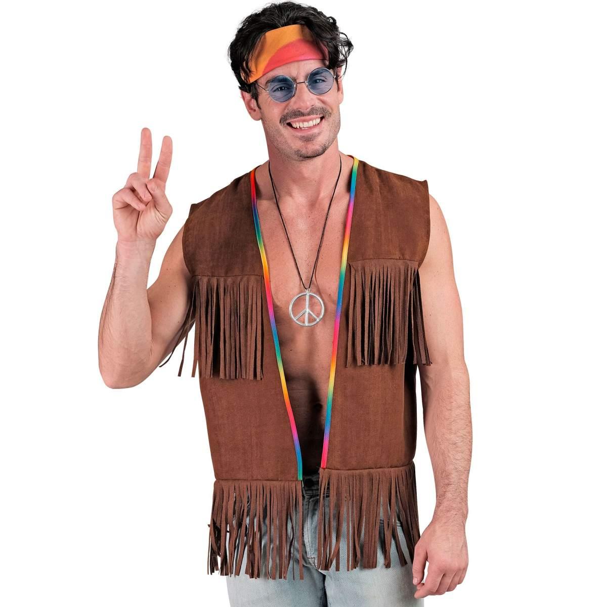 Costume Gilet Marrone con Frange |Widmann