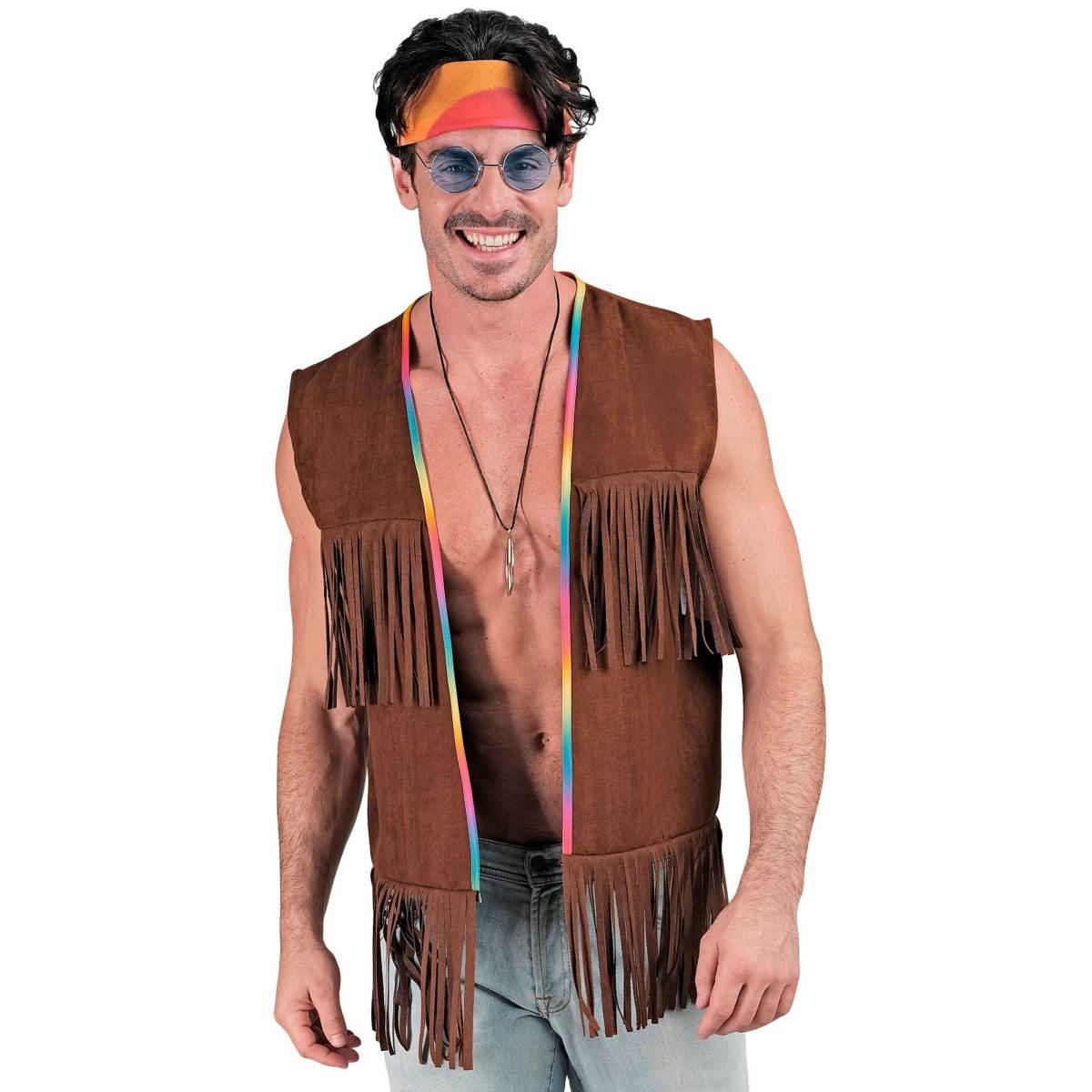 Costume Gilet Marrone con Frange |Widmann