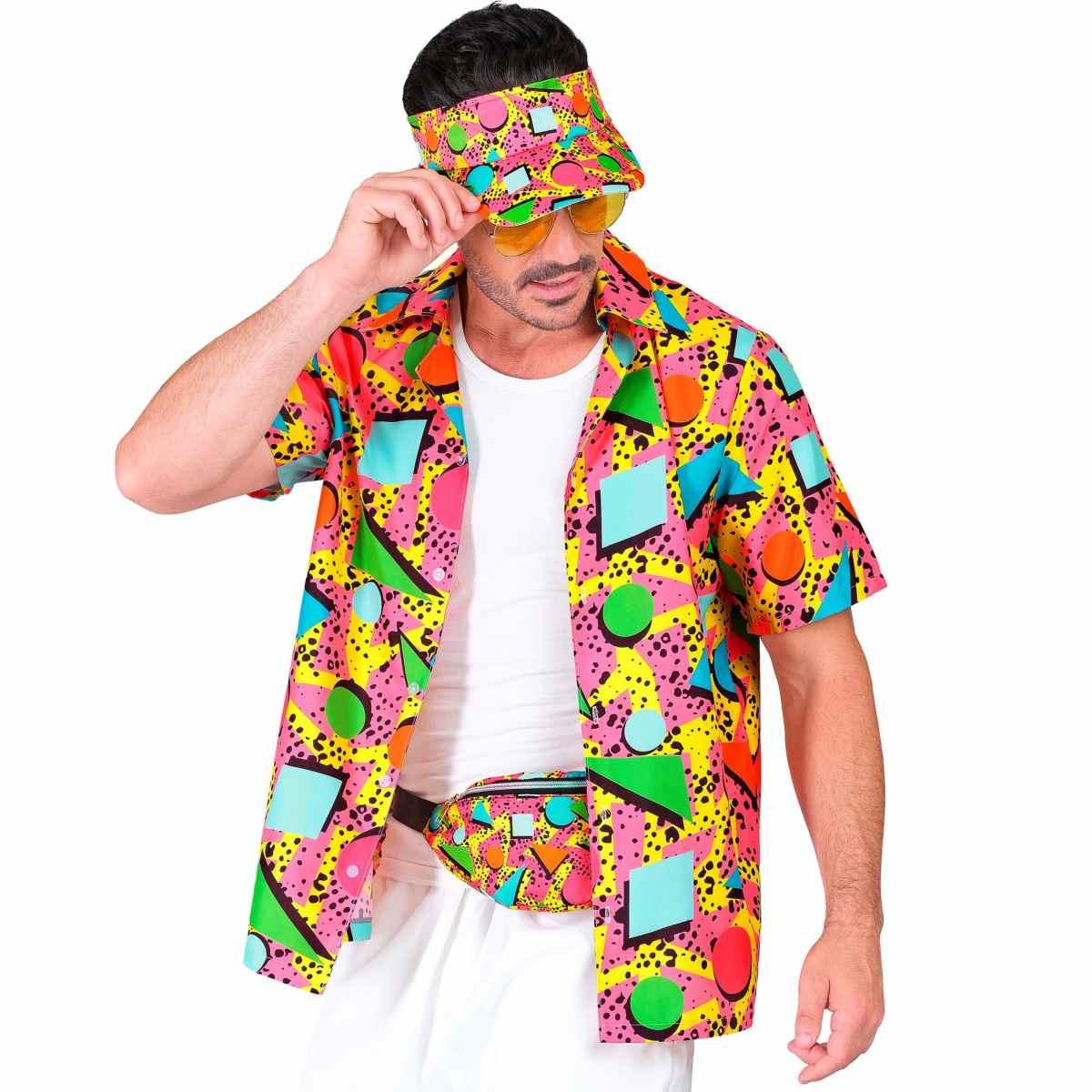 Moda funky visiera marsupio multicolor anni 80