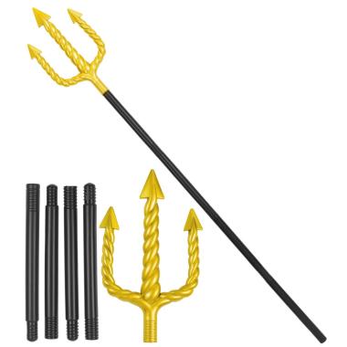 Tridente Nettuno Pvc Oro cm.137 |Widmann