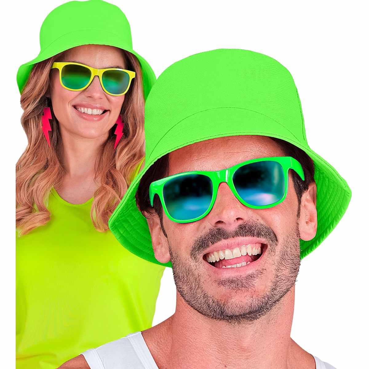 Cappello Pescatore Tessuto Verde Fluo |Widmann