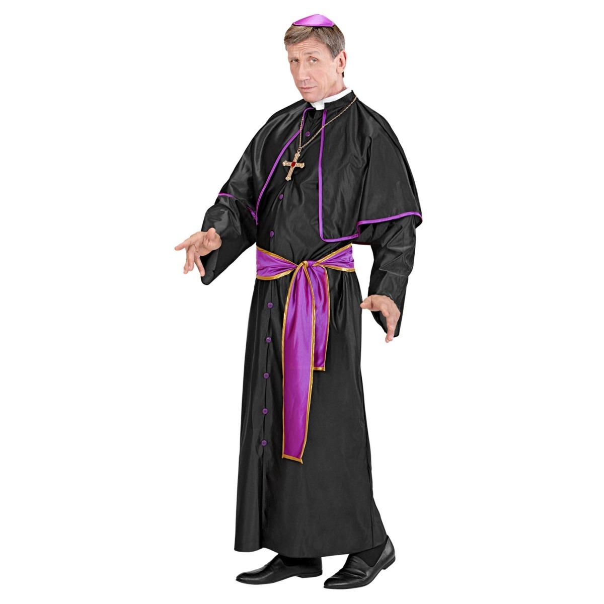 Costume Cardinale Nero e Viola |Widmann