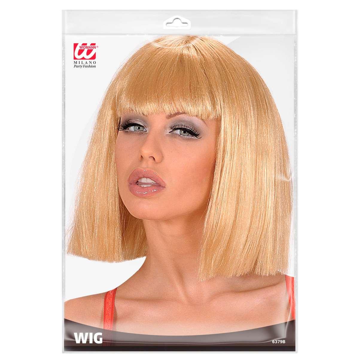 Parrucca Caschetto Bionda Liscia Con Frangia Show Girl |Widmann