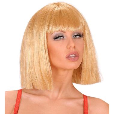 Parrucca Caschetto Bionda Liscia Con Frangia Show Girl |Widmann