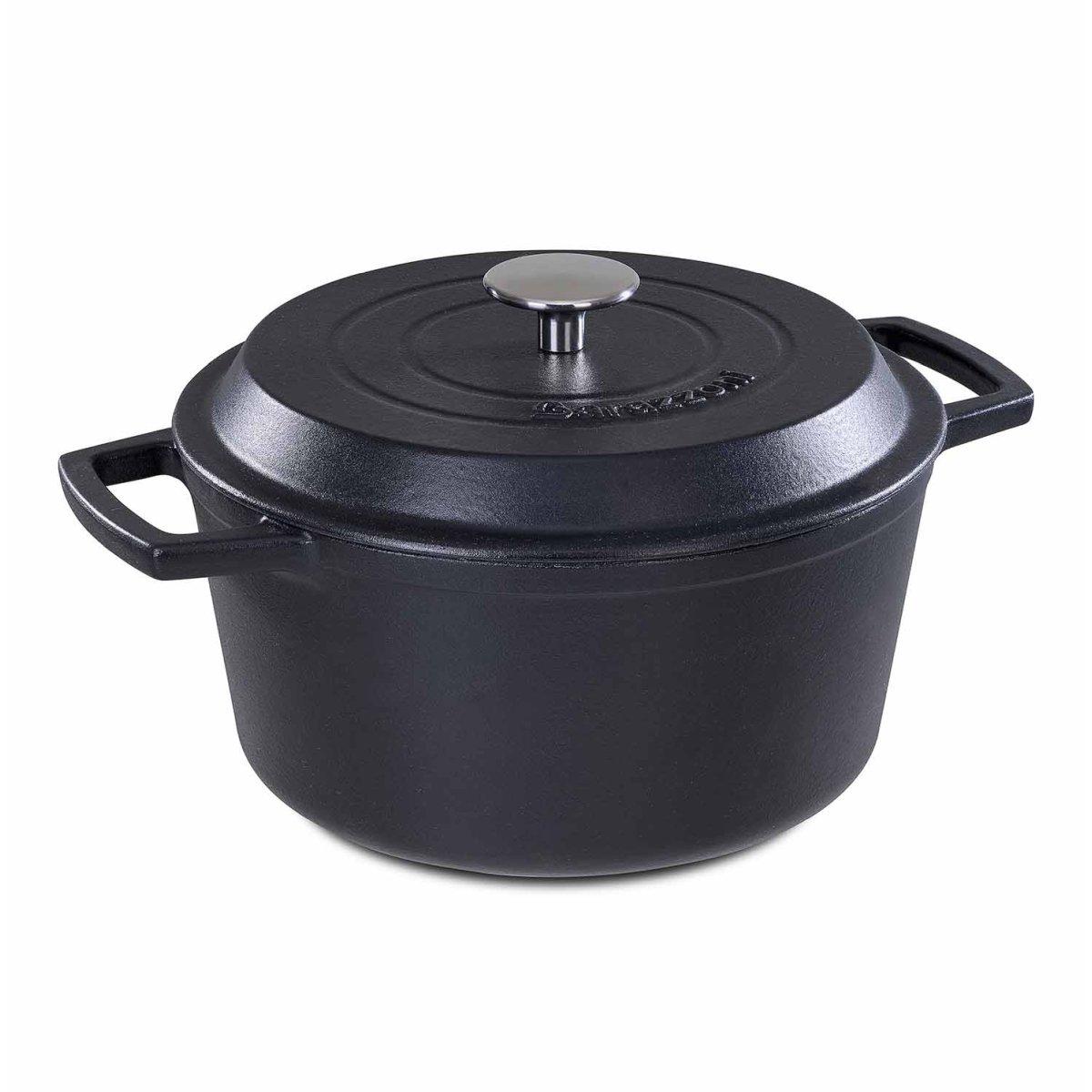 Casseruola cm.Ø20 Ghisa con Coperchio Nero | Barazzoni