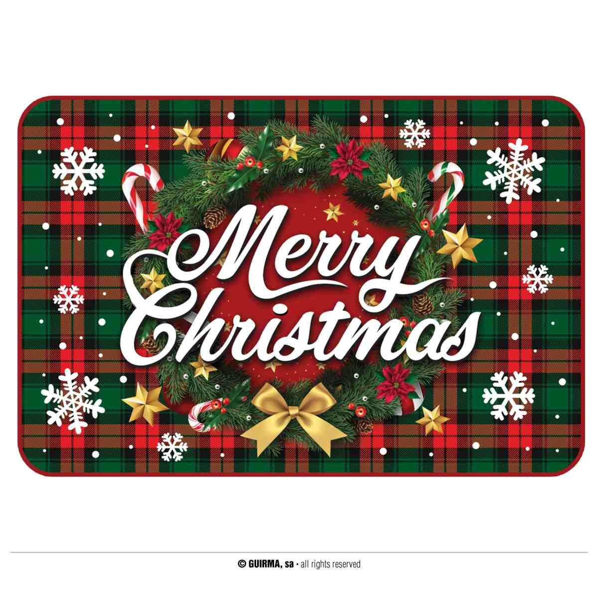 Zerbino cm.40x60 Natale Tessuto Merry Chirstmas | Guirca |968