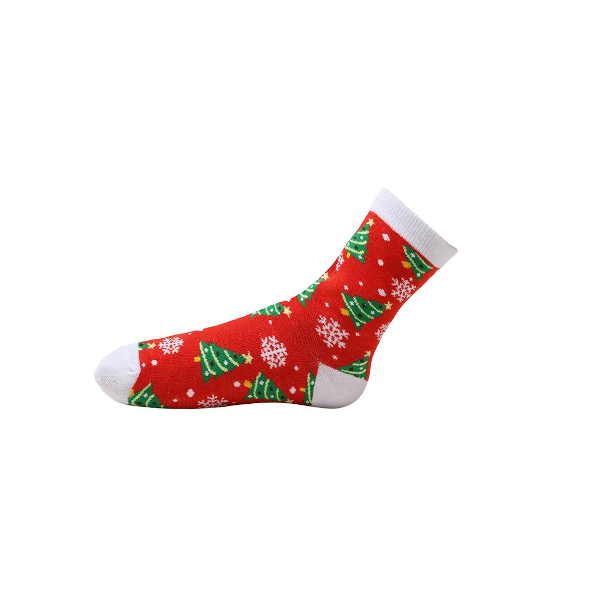 Calzini Natale Rossi Con Alberi |Guirca