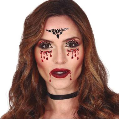Trucco Decorazioni Adesive Viso Strass Vampira |Guirca