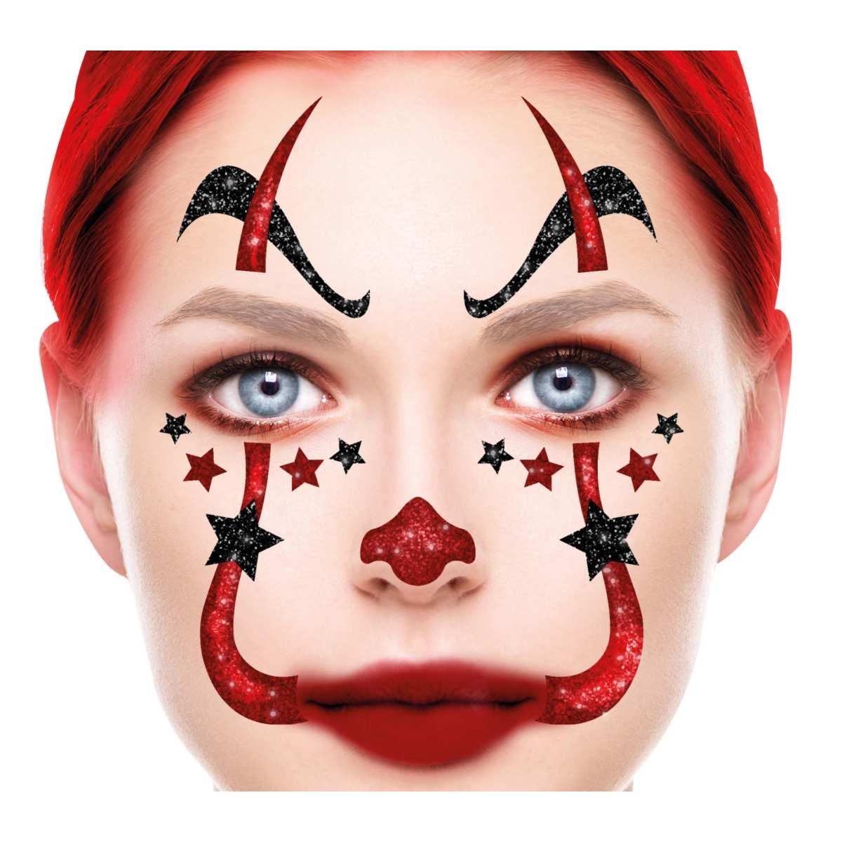 Trucco Decorazioni Adesive Viso Clown |Guirca