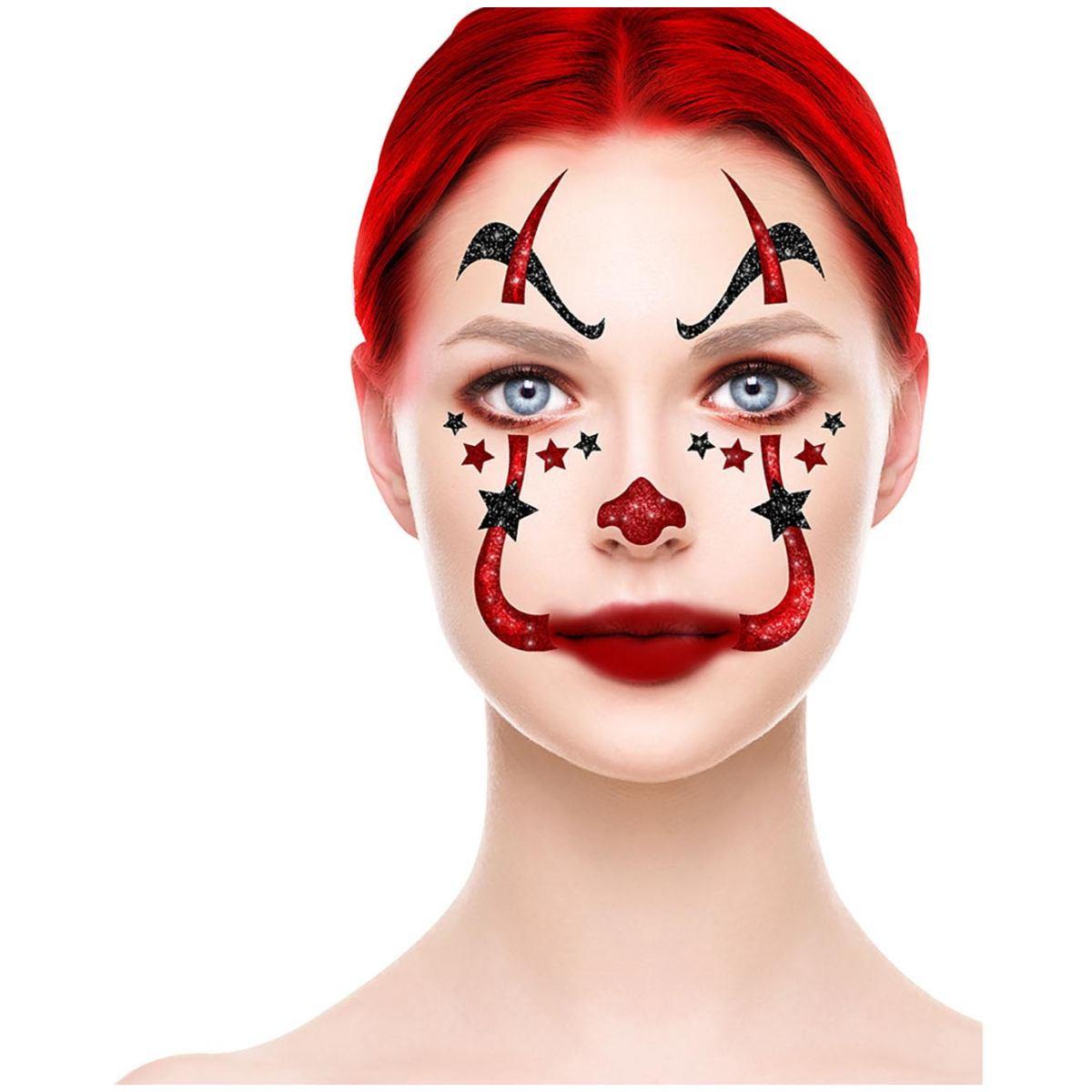 Trucco Decorazioni Adesive Viso Clown |Guirca
