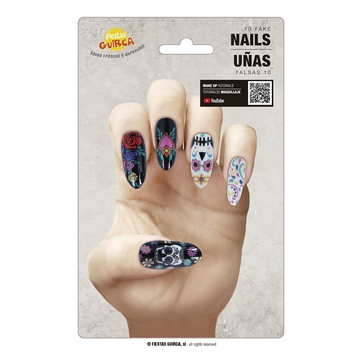 Unghie Catrina Con Colla Set 12 pz. |Guirca