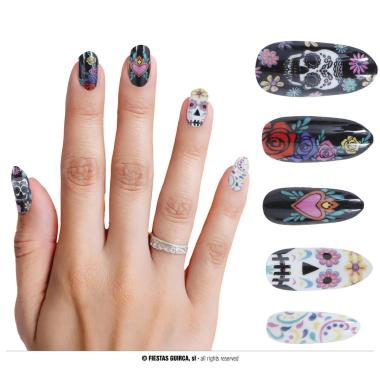 Unghie Catrina Con Colla Set 12 pz. |Guirca