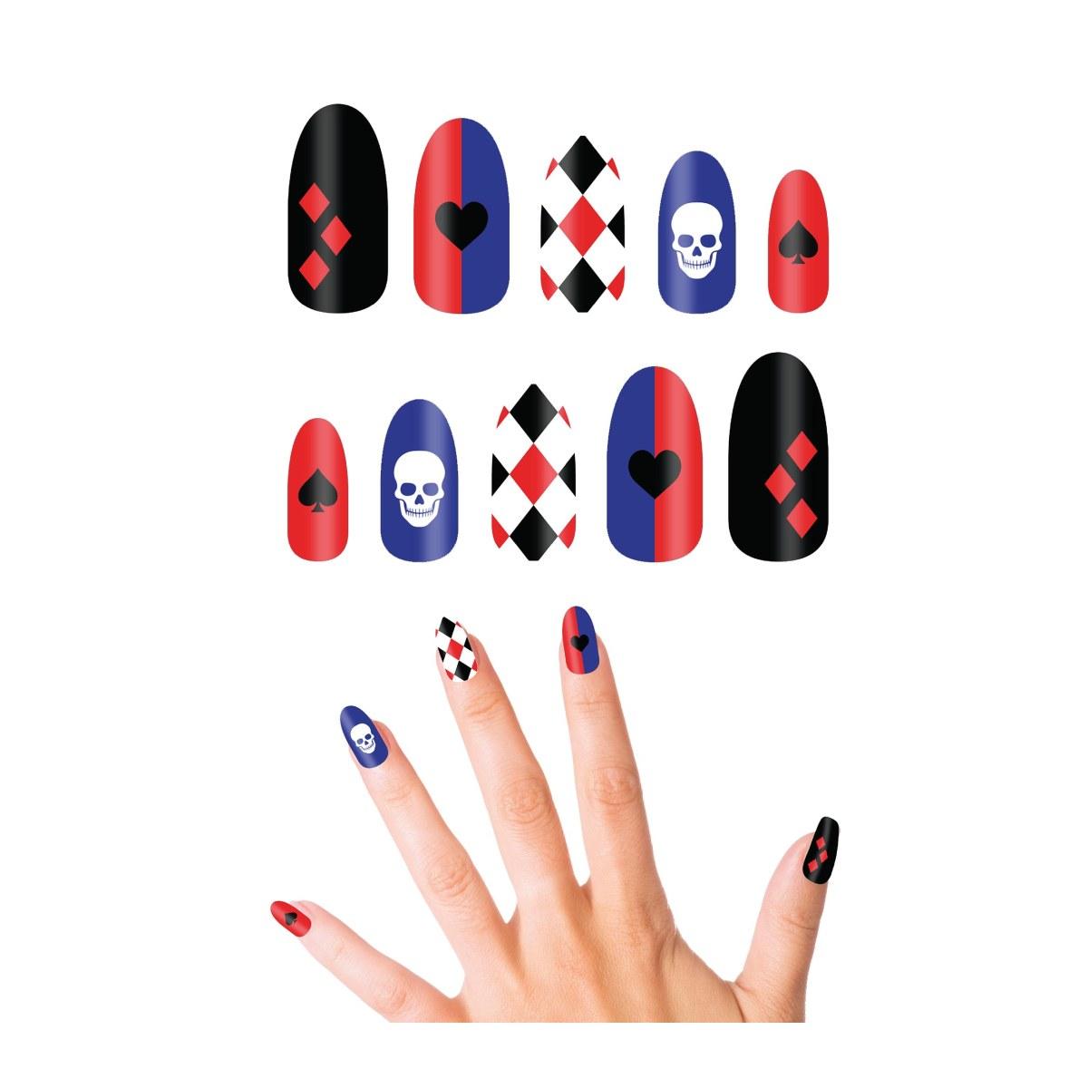 Unghie Harley Quinn Con Colla Set 12 pz. |Guirca