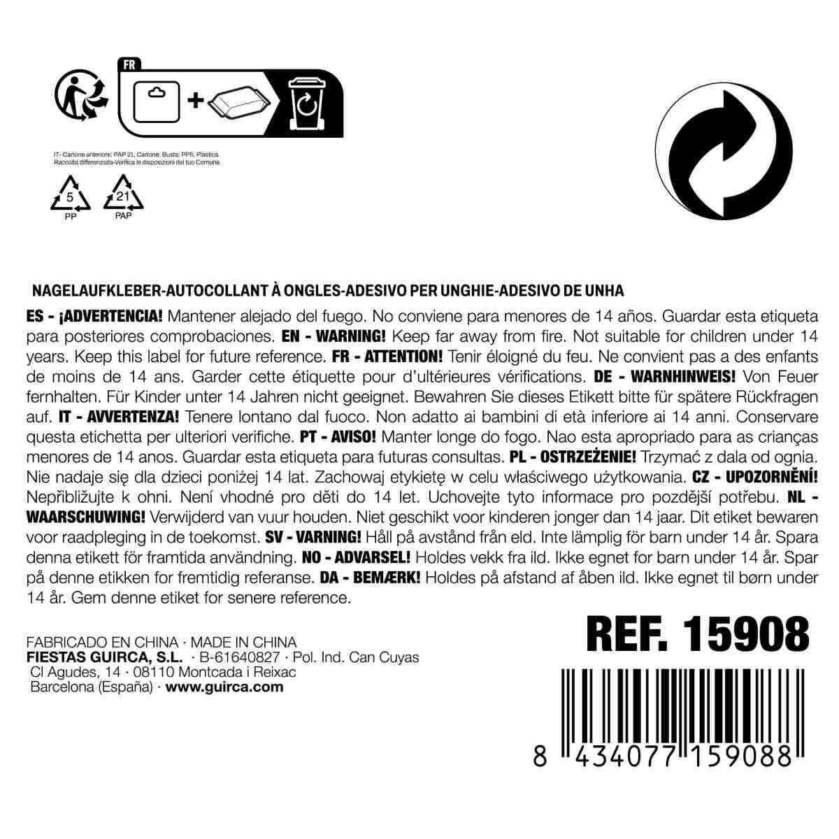 Set Adesivi Per Unghie Argento |Guirca