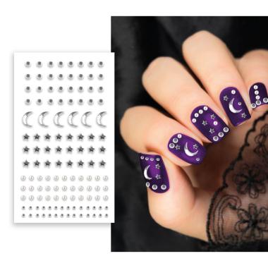Set Adesivi Per Unghie Argento |Guirca