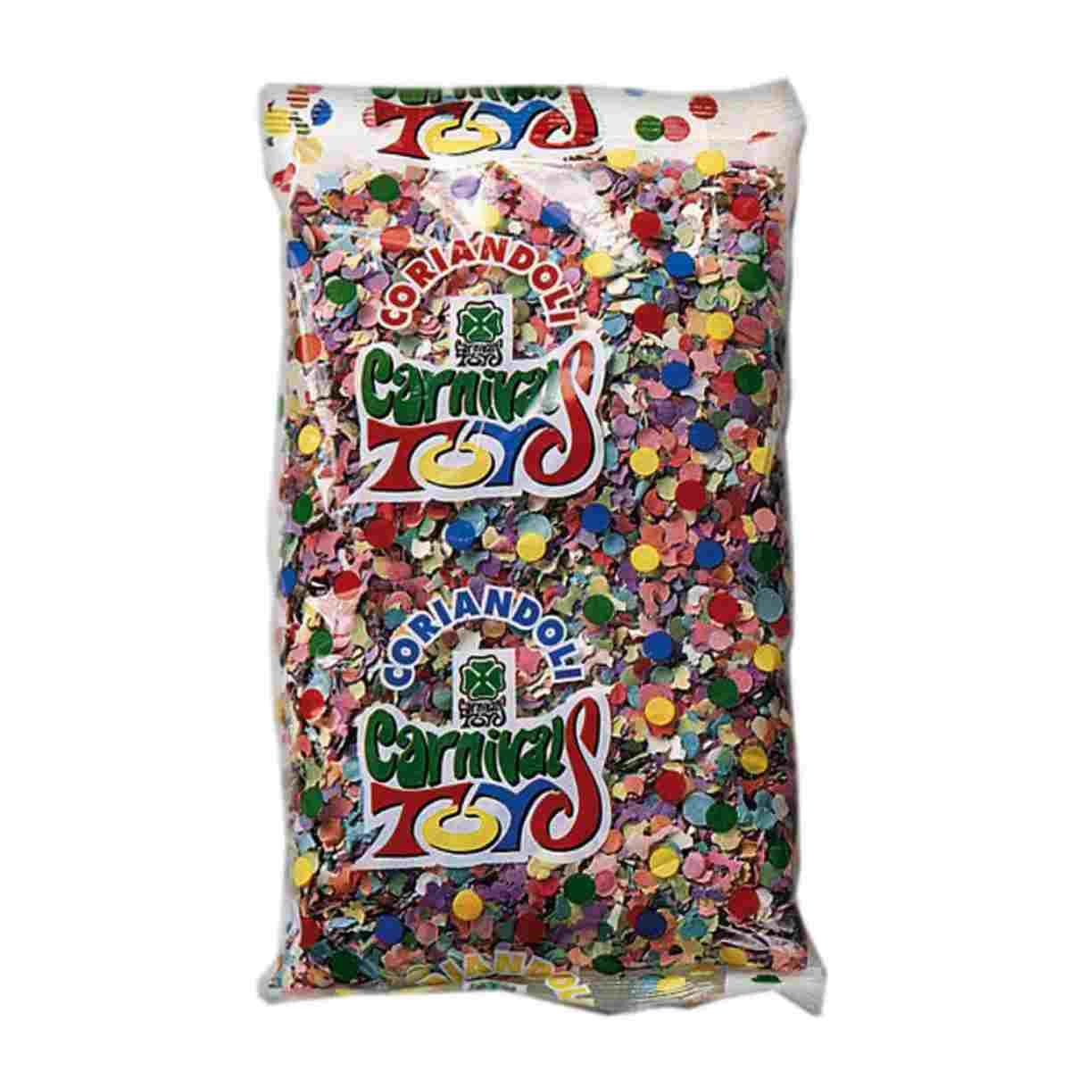 Coriandoli Certificati Maxi Multicolor Busta Gr.500 |Carnival Toys