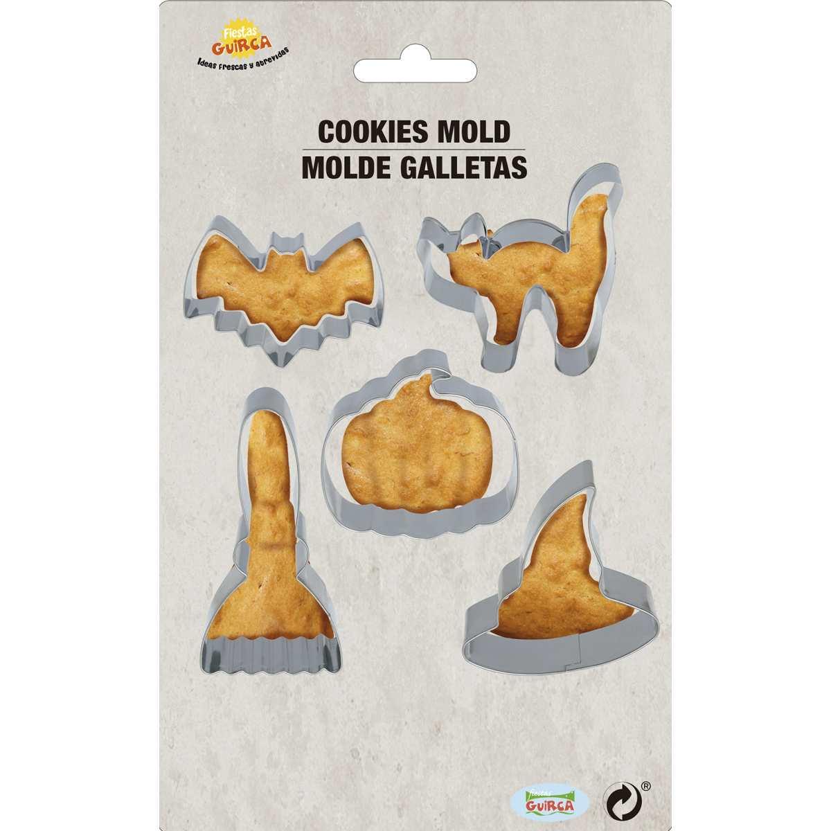 Formine Tagliabiscotti Halloween Metallo Set pz.5 |Guirca