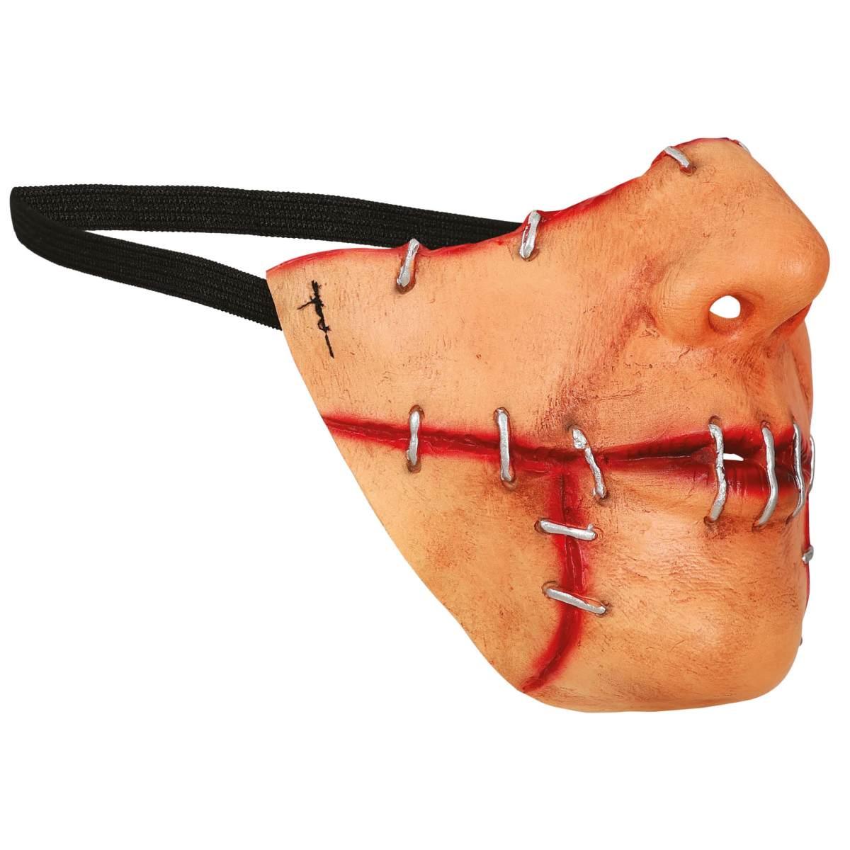 Maschera Viso Horror Lattice Bocca Cucita |Guirca