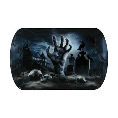 Vassoio Halloween Pvc Cimitero cm.39x24 |Guirca