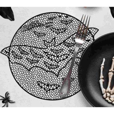 Tovaglietta Sottopiatto Pvc Halloween Con Pipistrello cm.Ø38 |Guirca