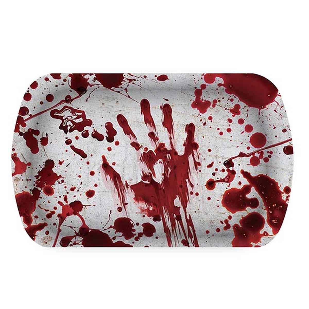 Vassoio Halloween Pvc Impronte Insanguinate cm.39x24 |Guirca